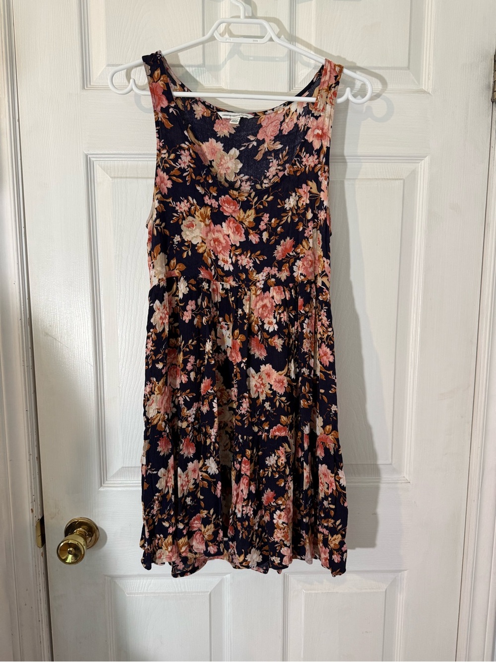 American Eagle Outfitters Navy Floral Sleeveless Mini Dress